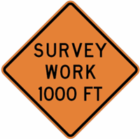 Survey Work Distance Construction 30"x30"