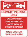 Custom Private Parking Only Signs