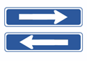Arrow Blue Left or Right - 24"x6"