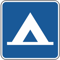 Camping Symbol Signs 18"x18"