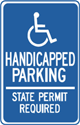 Handicapped Parking State Permit Required