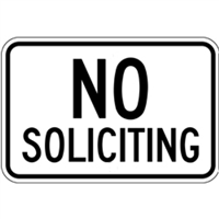 No Soliciting Sign