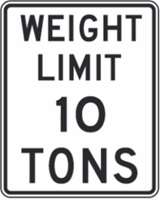 Weight Limit Number Tons 24"x30"