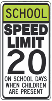School Speed Limit Diamond Grade 24"x48"