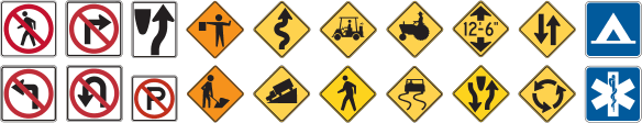 Traffic Road Sign Test Usa Traffic Signs