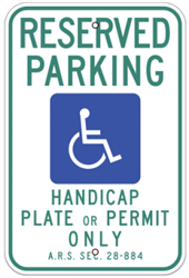 AZ Handicap Parking Sign
