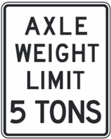 Axle Weight Limit in Tons 24"x30"