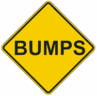Bumps Road Sign Warning 30"x30"