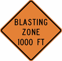 Blasting Zone Distance Construction 36"x36"