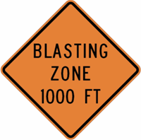 Blasting Zone Distance Construction 24"x24"