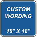 Custom 18"x18" - Blue Background