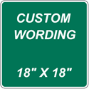 Custom 18"x18" - Green Background