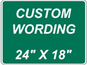 Custom 24"x18" - Green Background