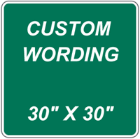 Custom 30"x30" - Green Background Sign