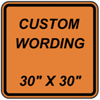 Custom 30"x30" - Orange Background Sign