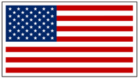 Large American Flag Decals 4.5" x 2.5"