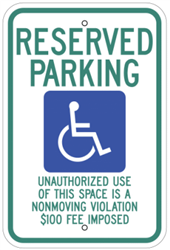 ND Handicap Sign