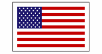 Small American Flag Decals 2.75" x 1.75"