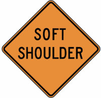 Soft Shoulder Construction Sign 36"x36"