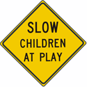 Slow Children At Play Warning Signs 24"x24"