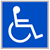 Handicap Stickers 3"x 3" for windows only, face adhesive