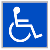 2 inch Handicap Sticker