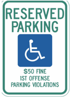 Alabama Reserved Parking Disabled