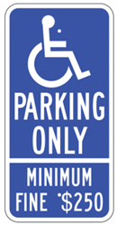 CA handicap parking sign