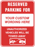 Custom Reserved Parking For