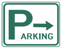 Parking with Straight to Right Arrow - 18"x12"