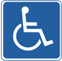 Disabled Logo 18"x18" Sign