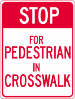 Stop For Pedestrian in Crosswalk