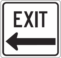 Exit With Left Arrow 18"x18"