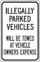Illegally Parked Vehicles will be Towed