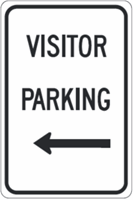 Visitor Parking with Left Arrow