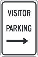 Visitor Parking with Right Arrow