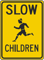 Slow Children Warning Sign