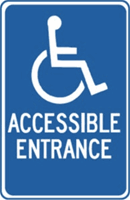 Handicap Accessible Entrance Signs
