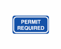 Permit Required - 12"x6"