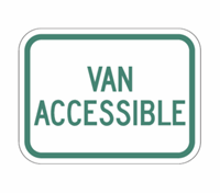 Van Accessible Sign - 12"x9"