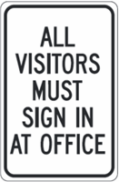 All Visitors Must Sign In