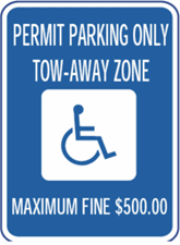 Georgia Disabled Parking Sign