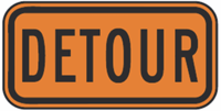 Detour Construction Signs 24"x12"