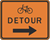 Bicycle Detour Right Construction 24"x18"