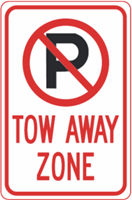 No Parking Symbol Tow Away Zone