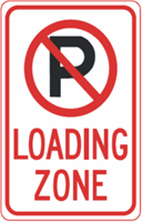 No Parking Symbol Loading Zone