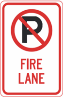 No Parking Symbol Fire Lane