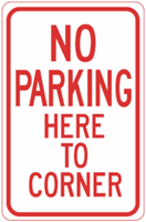 No Parking Here to Corner