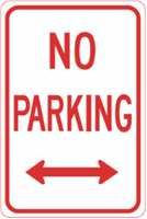 No Parking with Double Arrow