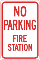 No Parking Fire Station
